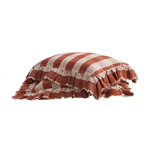 Coussin Vichy Cottage Argile