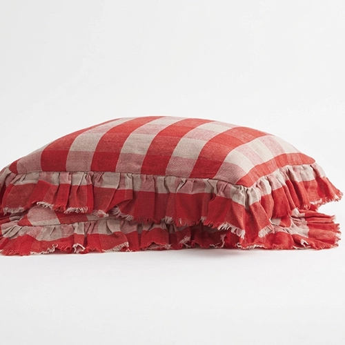 Coussin Vichy Cottage Pivoine