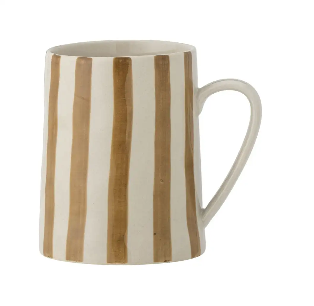 Mug en céramique à rayures - Bloomingville