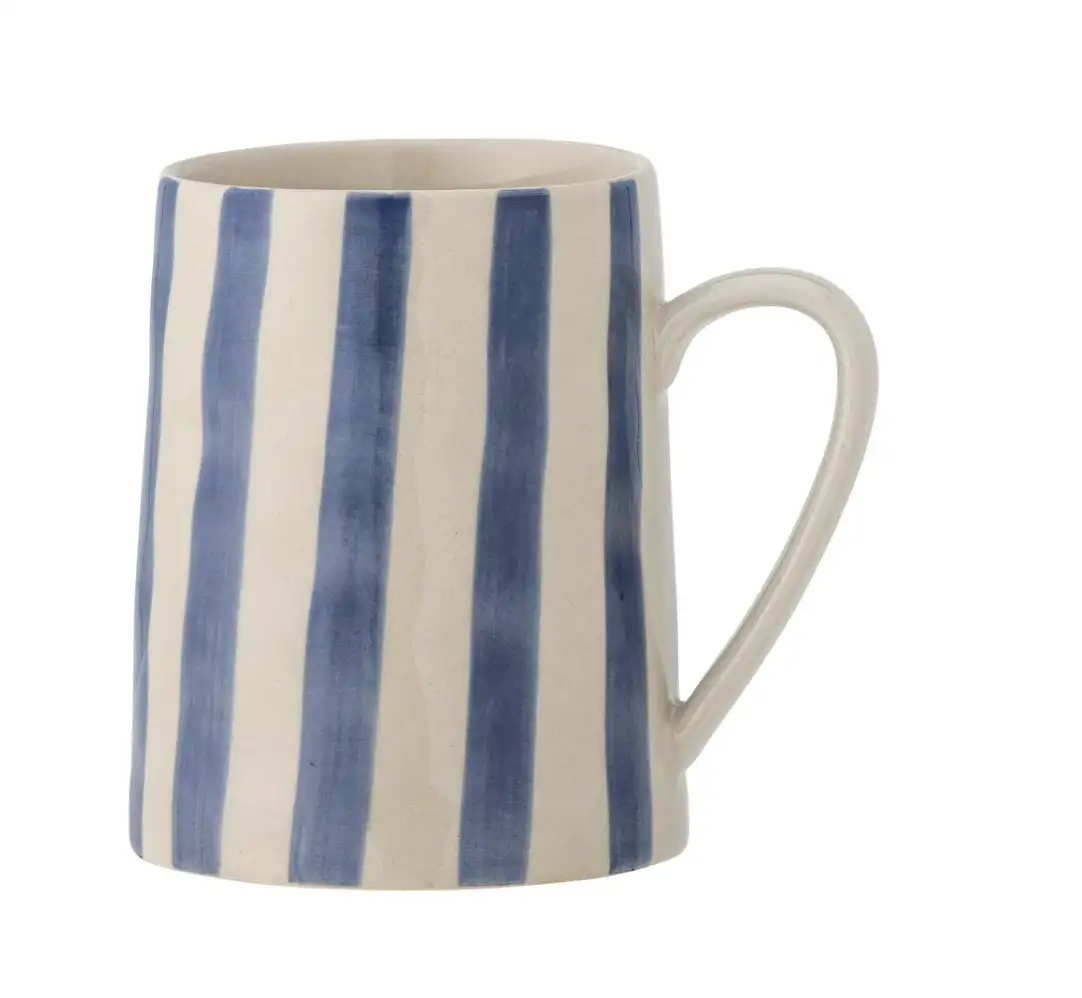 Mug en céramique à rayures - Bloomingville