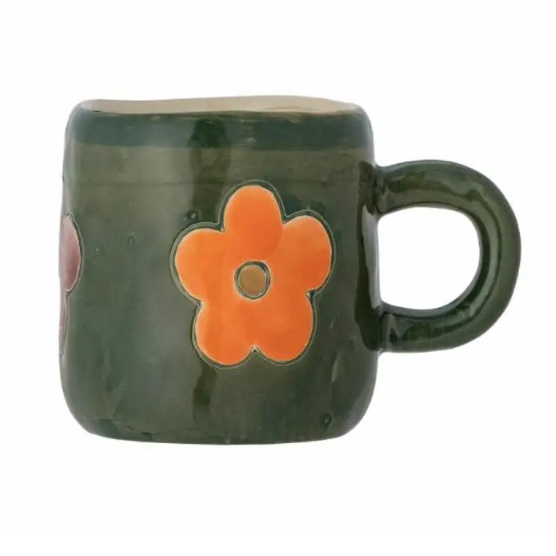Tasse fleuri ADDY Verte