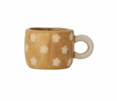 Tasse  Mimi fleuri Ocre