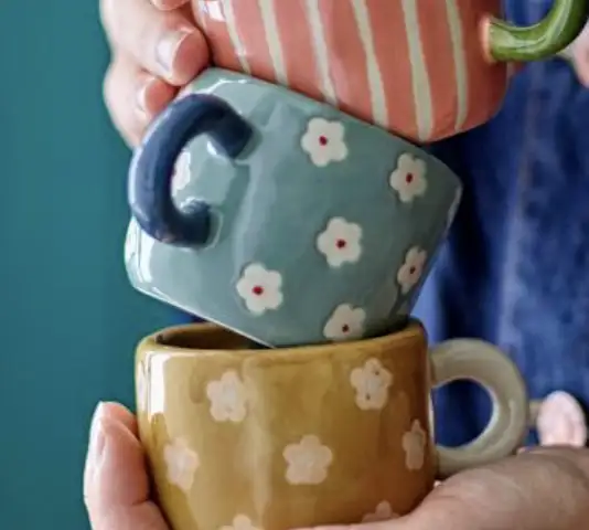 Tasse  Mimi fleuri Ocre