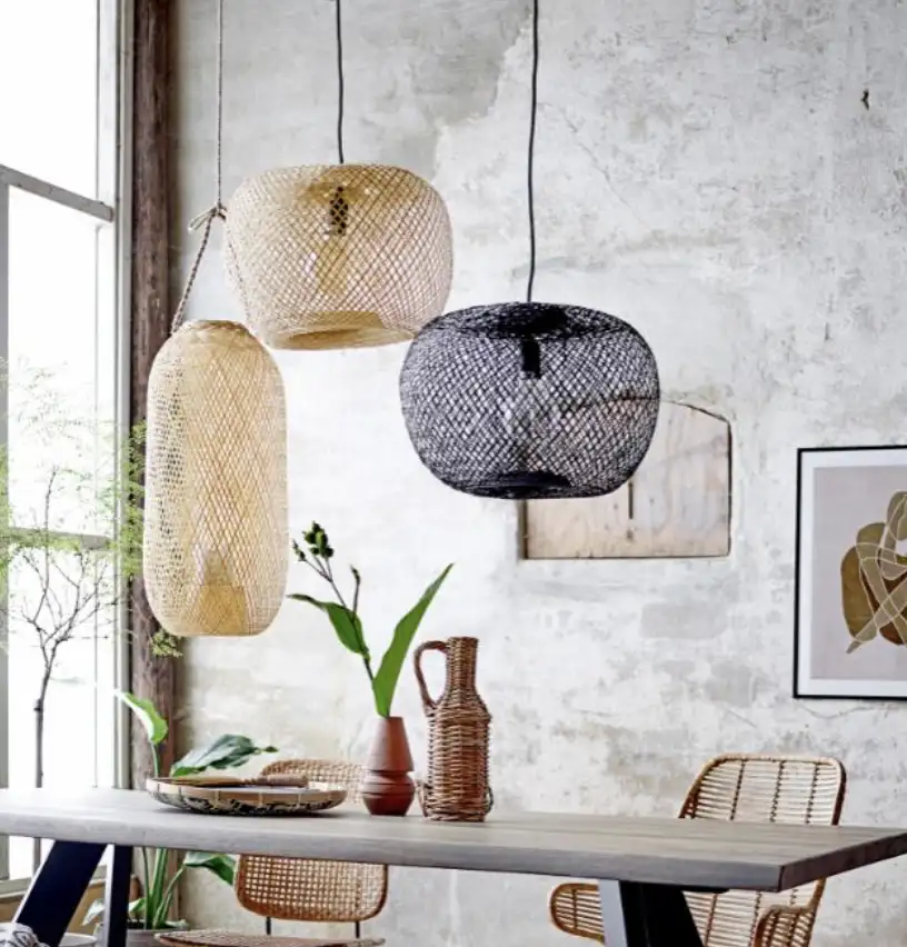 Suspension Longue Bambou