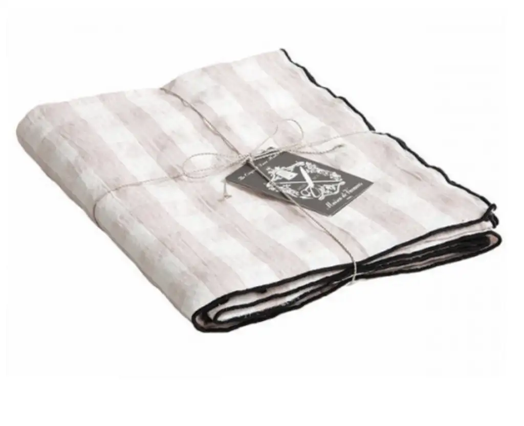 Nappe Toile mimi Vichy bourdon noir