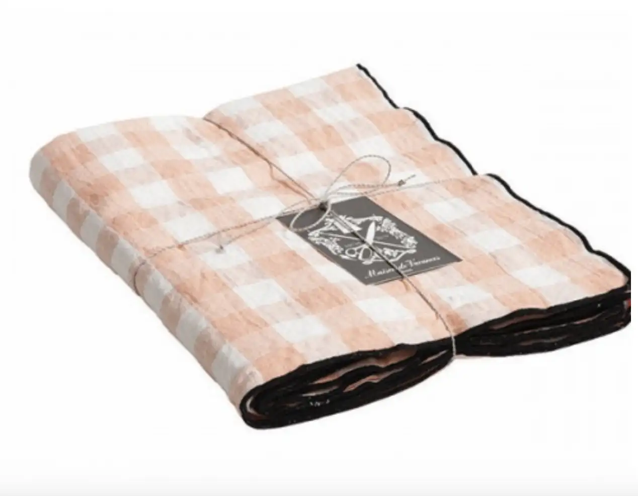 Nappe Toile mimi Vichy bourdon noir