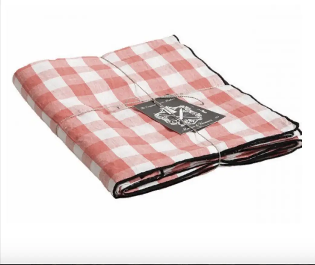 Nappe Toile mimi Vichy bourdon noir