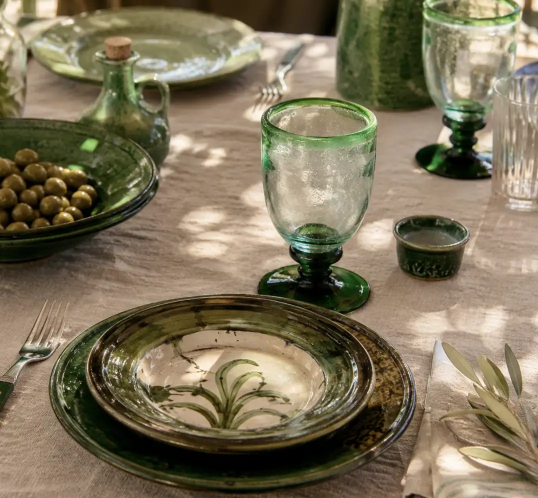 Verre à pieds soufflé