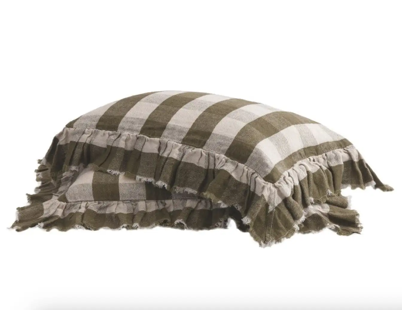Coussin Vichy  Cottage à volants