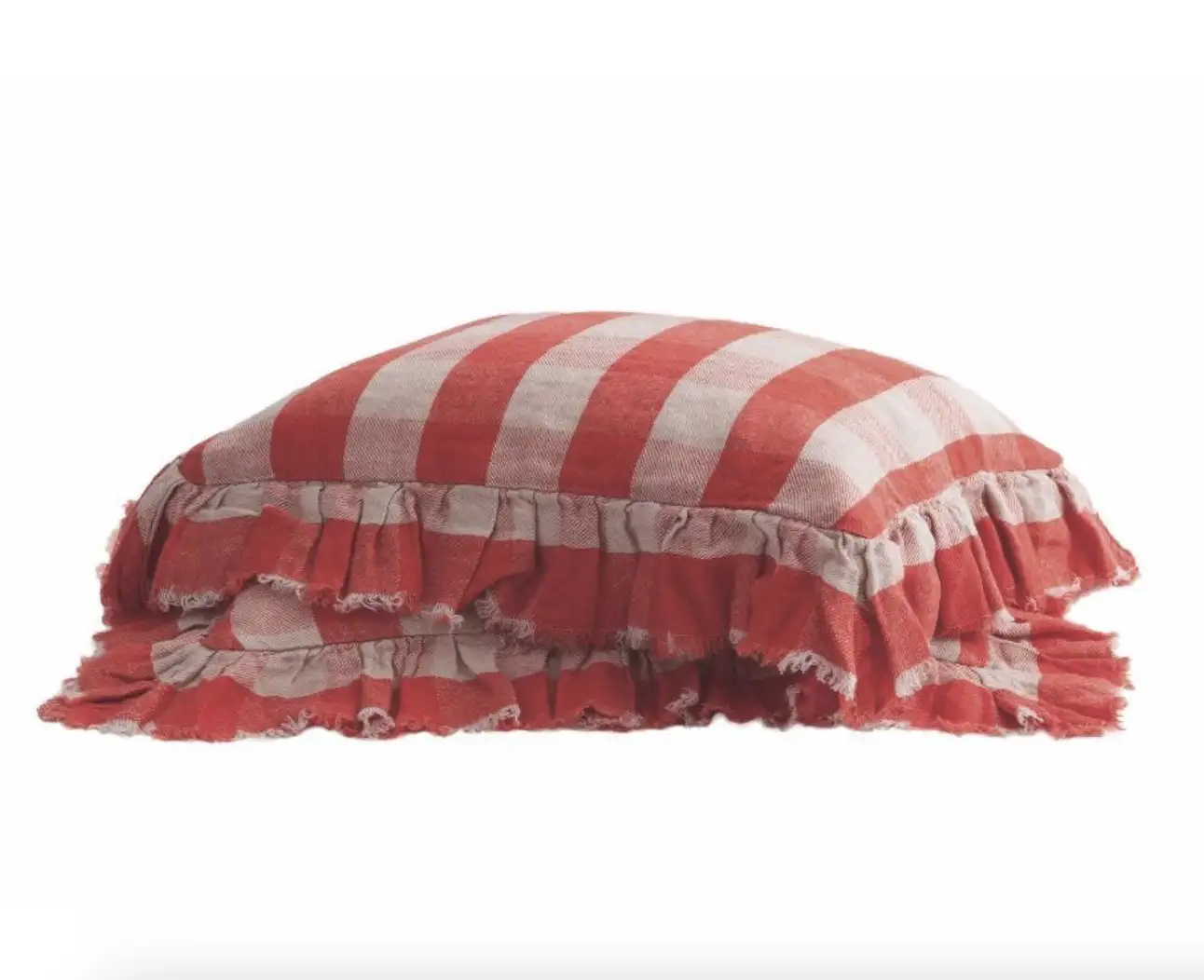 Coussin Vichy Cottage  à volants