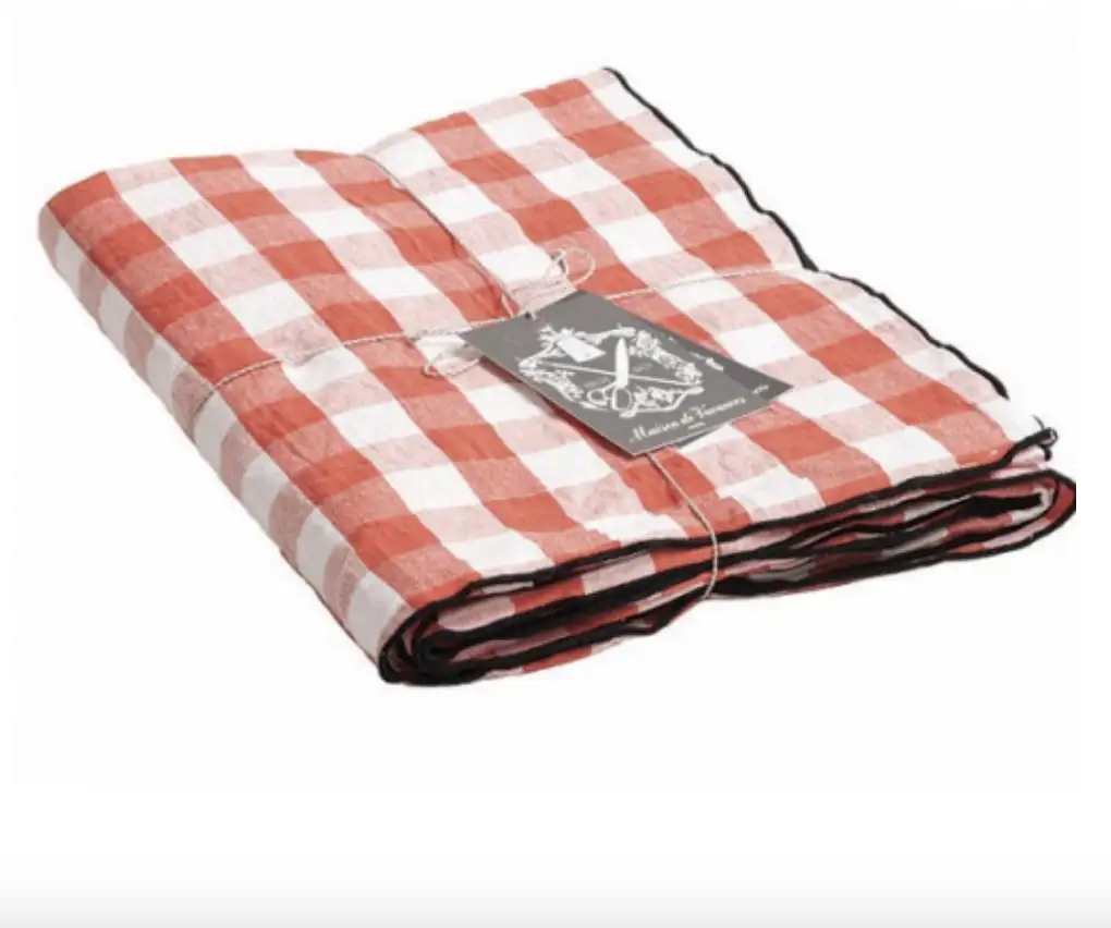 Nappe Toile mimi Vichy bourdon noir