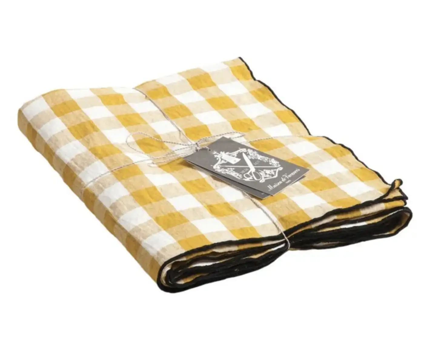 Nappe Toile mimi Vichy bourdon noir