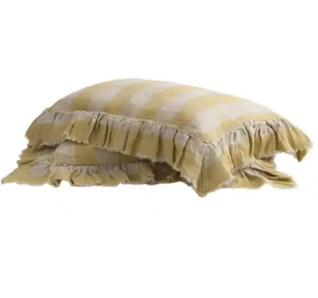 Coussin Vichy Cottage  à volants
