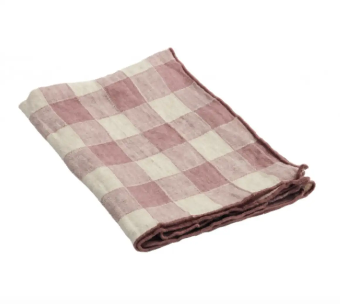 Serviette Vichy Vintage BOIS DE ROSE