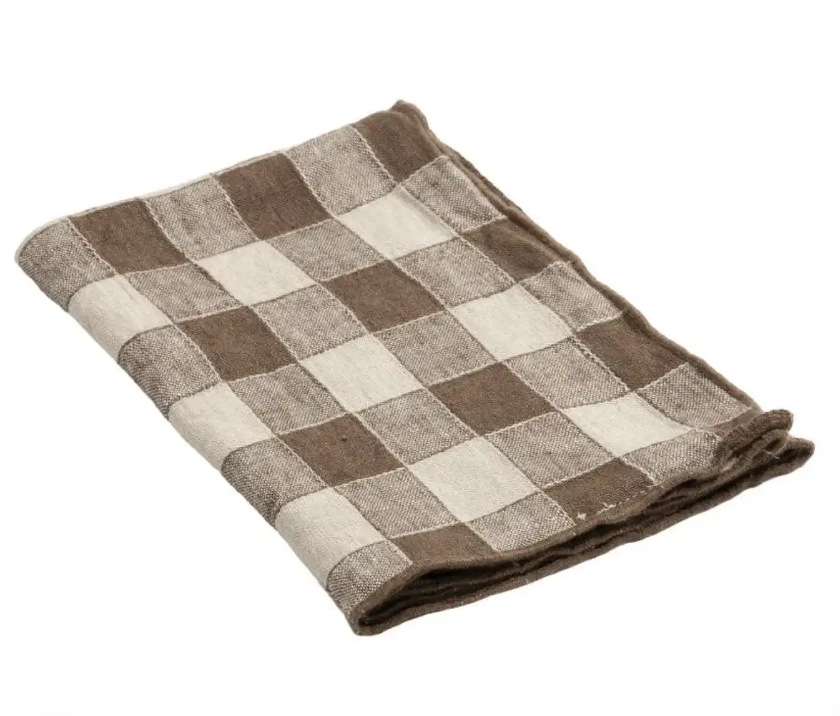 Serviette Vichy Vintage NOISETTE
