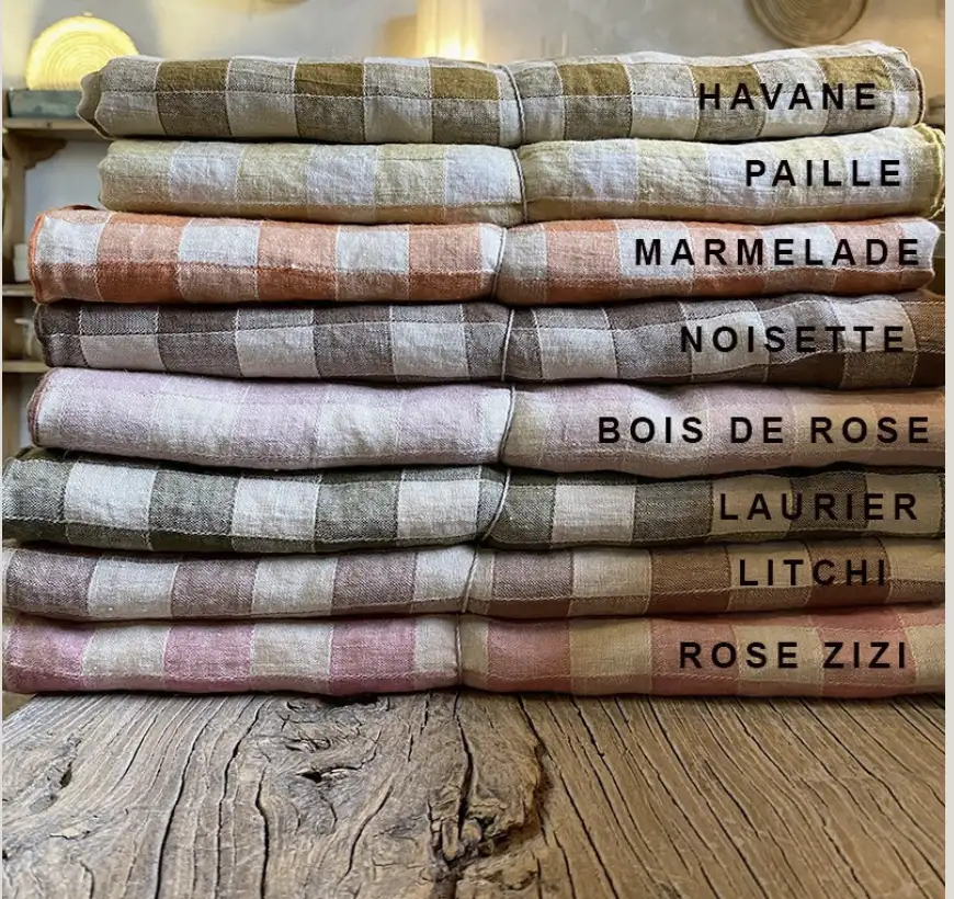 Nappe Vichy Vintage BOIS DE ROSE