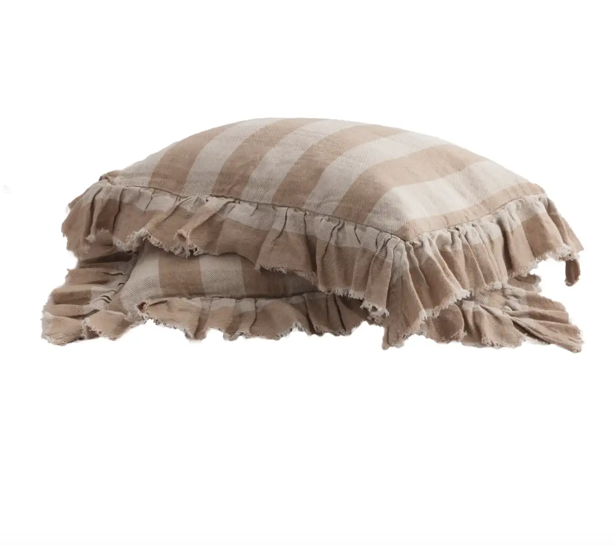Coussin Vichy Cottage  à volants