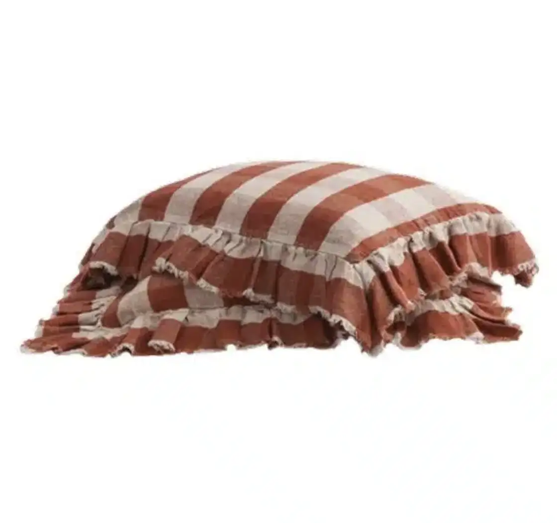 Coussin Vichy Cottage Argile