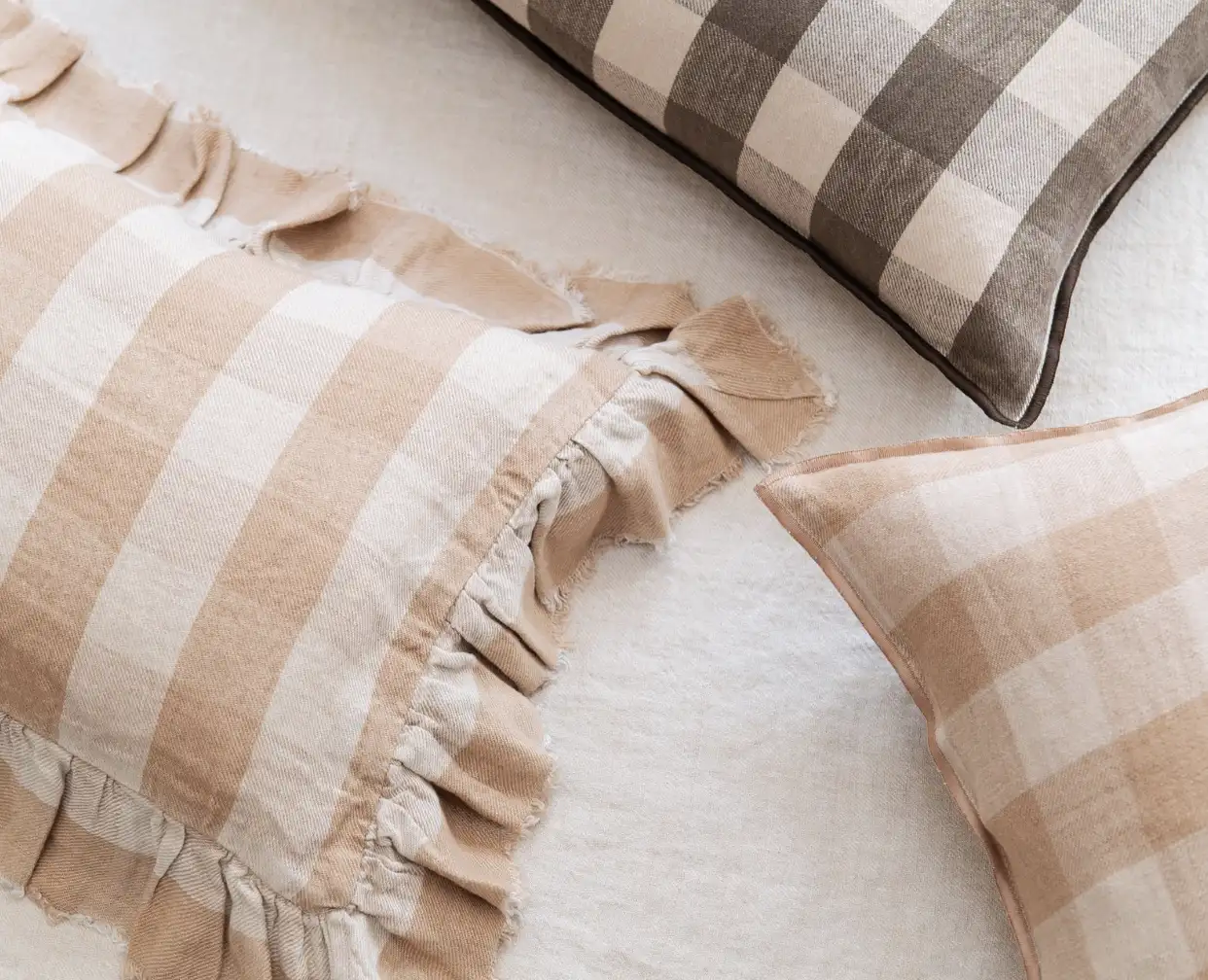 Coussin Vichy  Cottage à volants