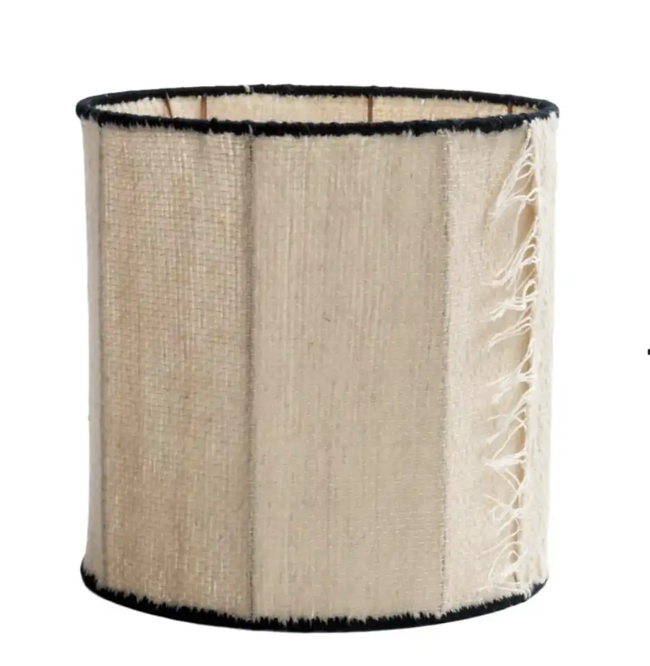 Lampe Kalé Laine Tissée Grès Blanc