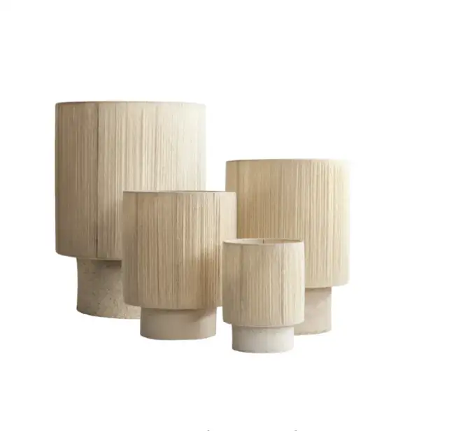 Lampe à poser Kalé laine tendue