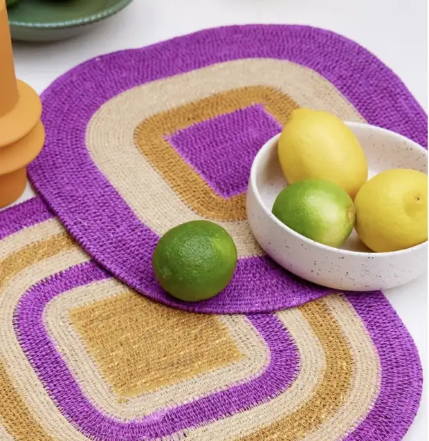 Set de table en jonc de mer - Mada Violet