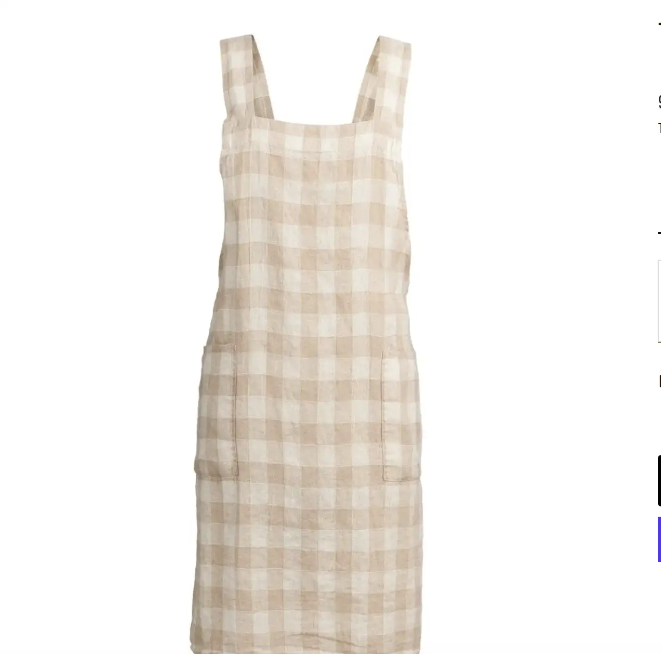 TABLIER JAPONAIS VINTAGE VICHY Litchi