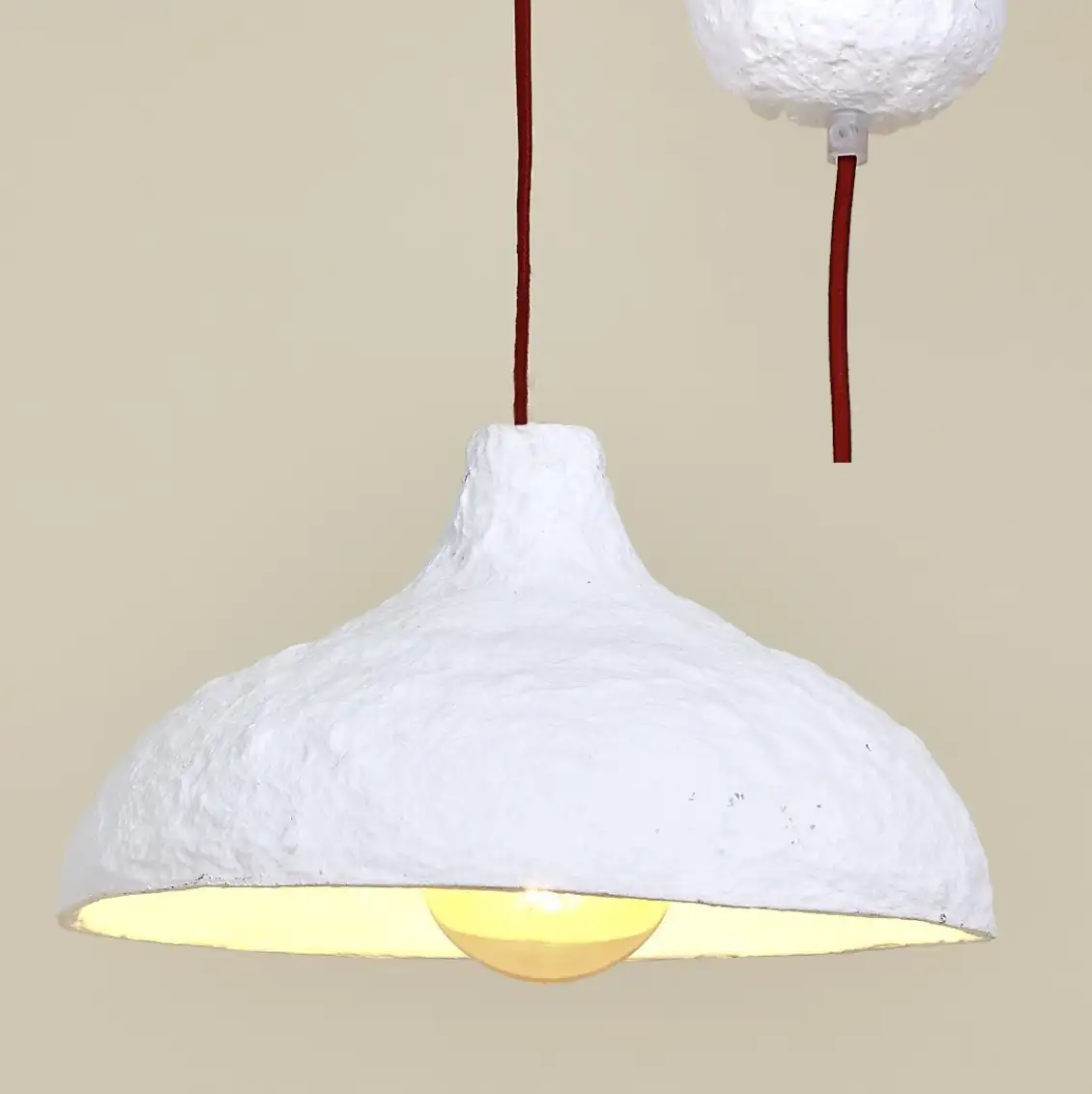 Suspension Papier mâché Bianca