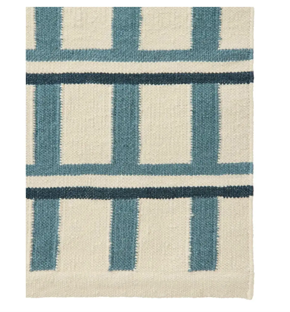 Tapis Dhurry  Mysore Blu / Dark Green