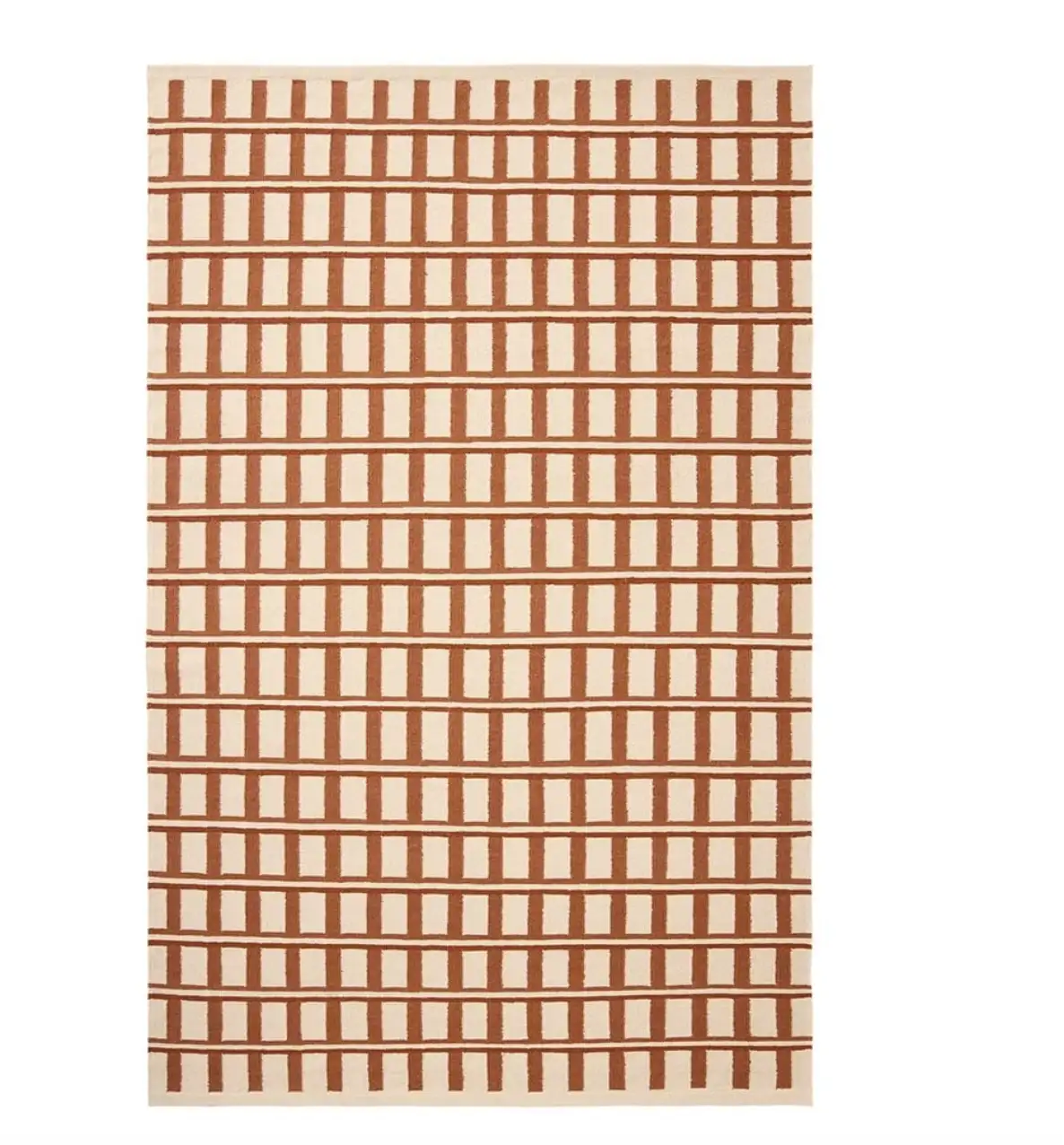 Tapis Dhurry Mysore Terra Laine / Coton