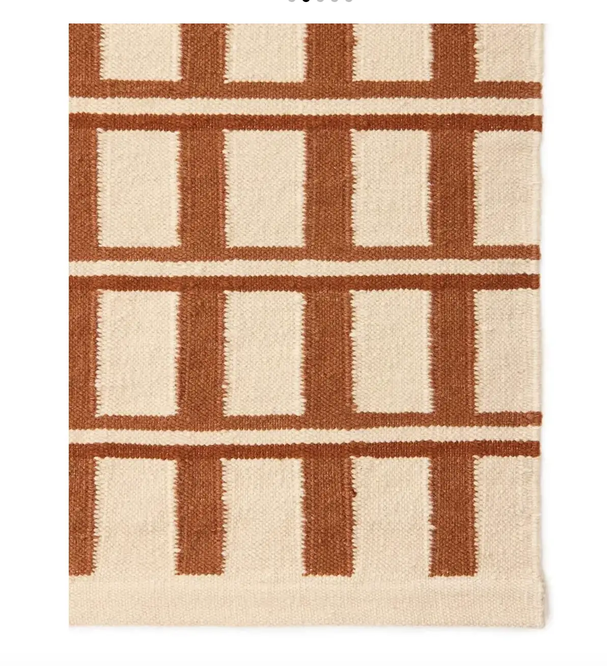 Tapis Dhurry Mysore Terra Laine / Coton