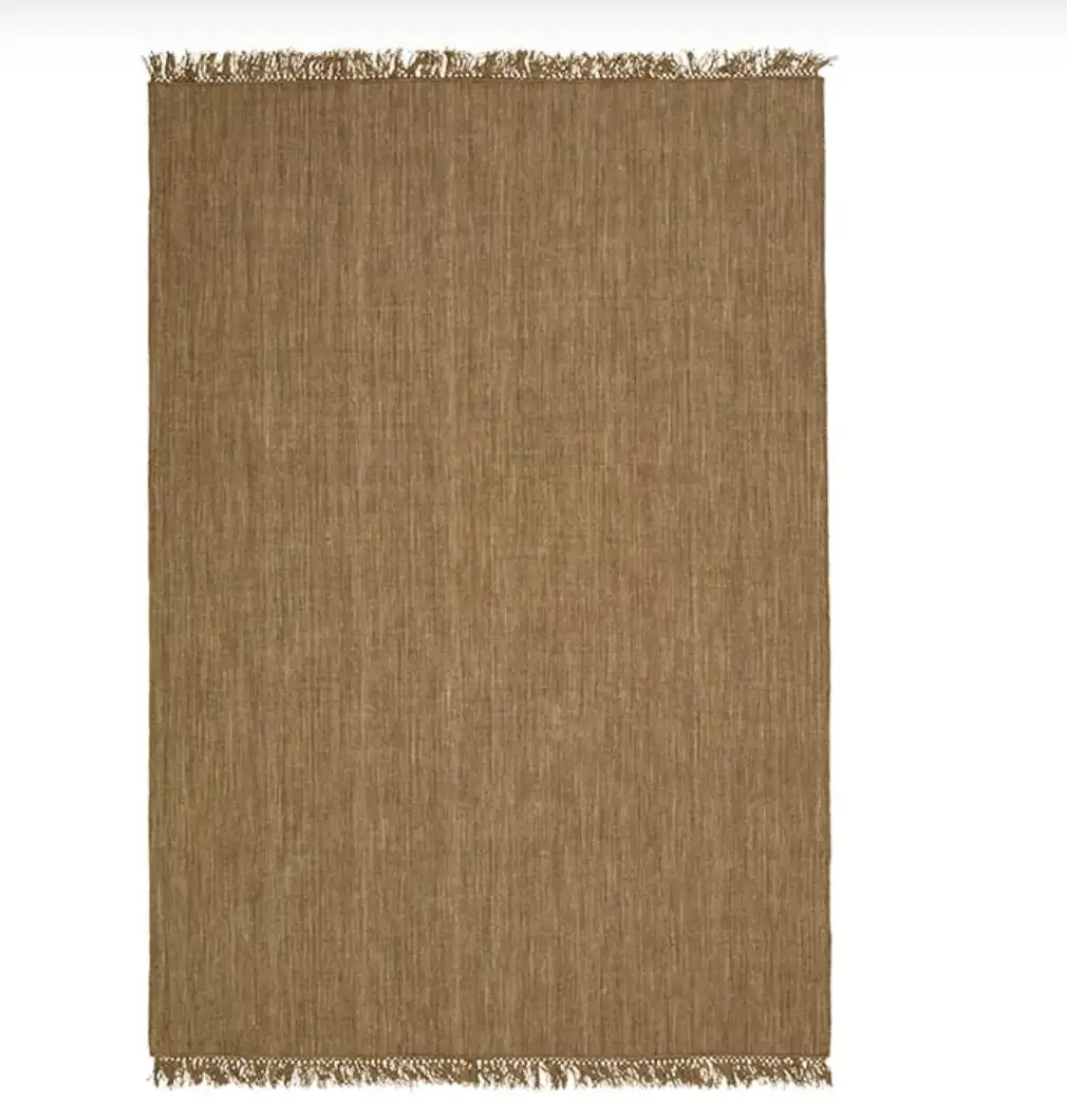 Tapis Nanda laine tissée Havane