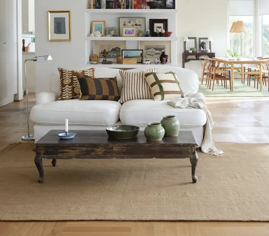 Tapis Nanda laine tissée Havane