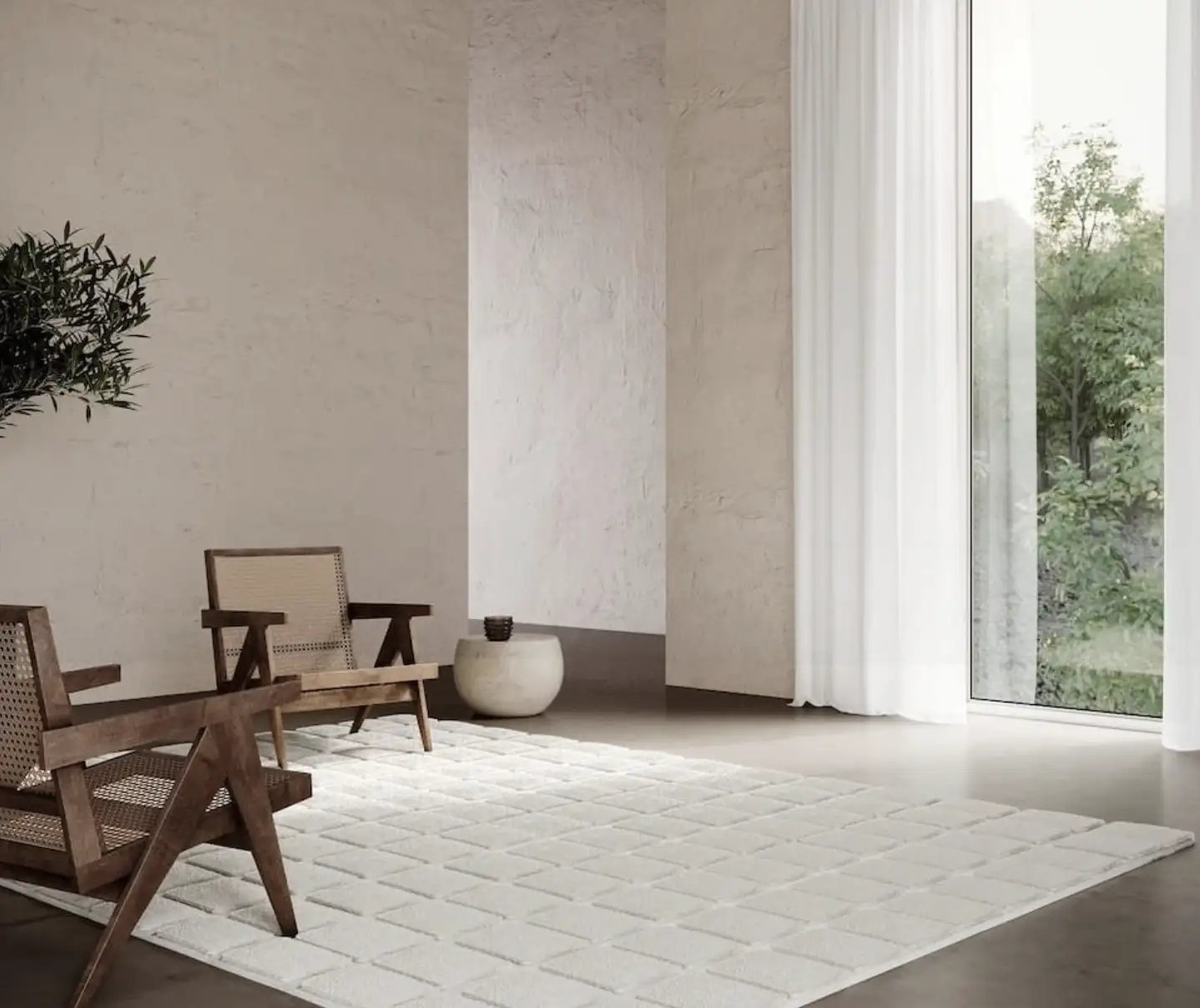 Tapis à poils long  Lola  Naturel