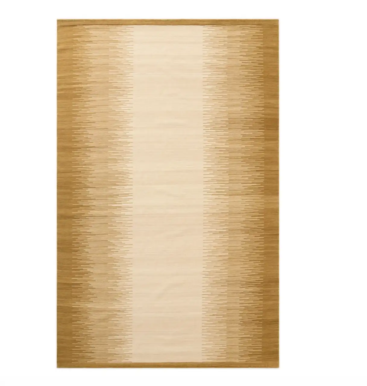 Tapis Dhurry en laine ZaZi Jaune Masala