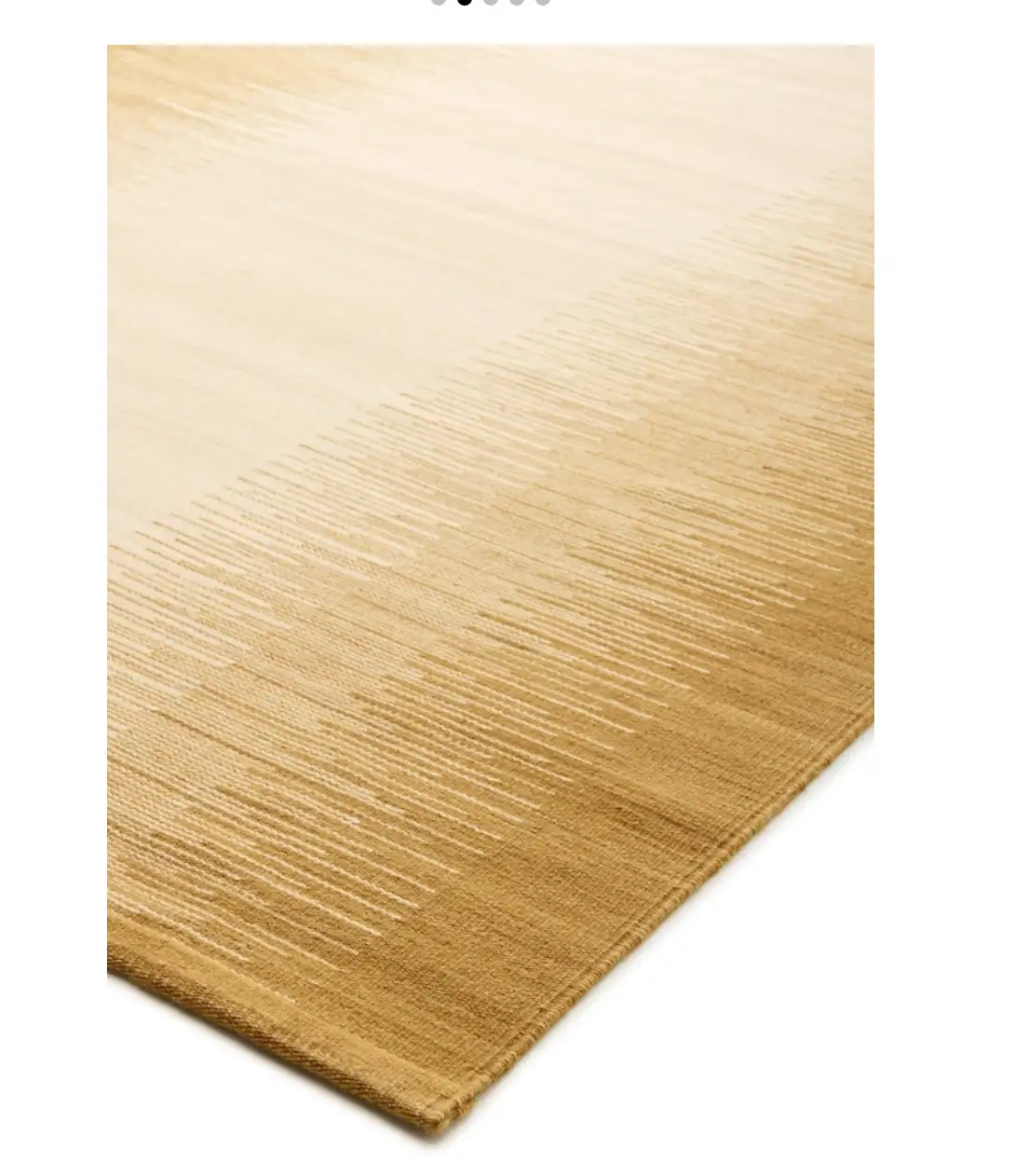 Tapis Dhurry en laine ZaZi Jaune Masala