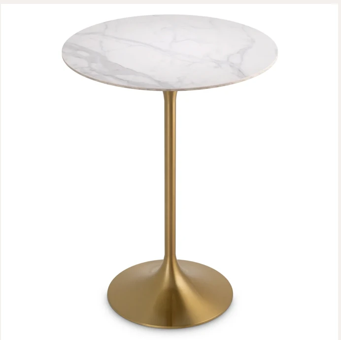 Table de Bar Laiton & Marbre
