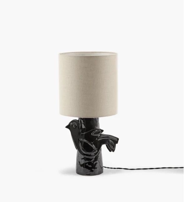 Lampe de table noir beige Paloma