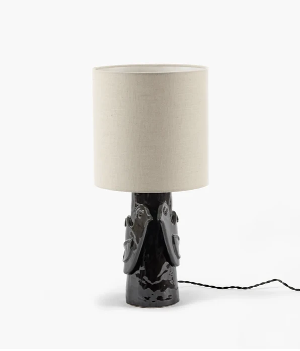 Lampe de table noir beige Paloma
