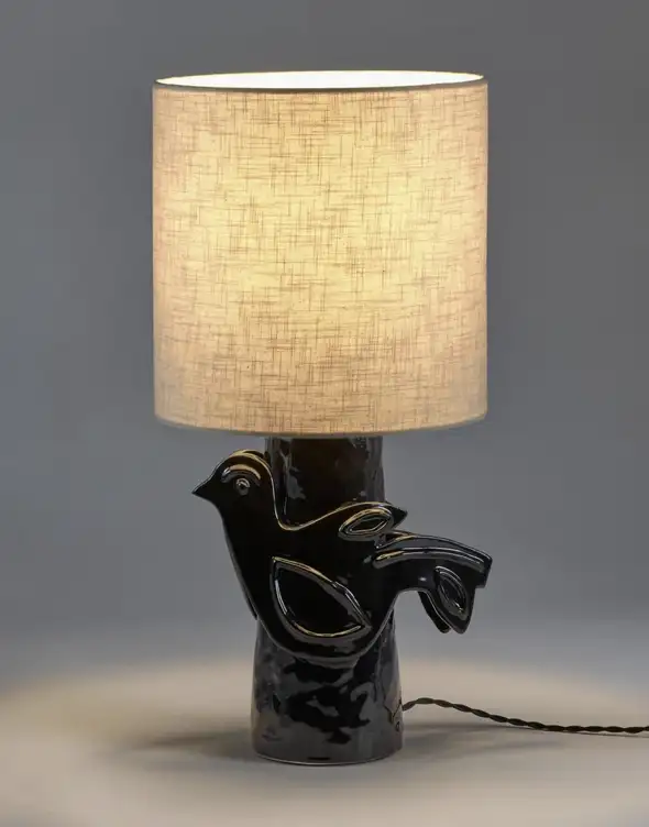 Lampe de table noir beige Paloma